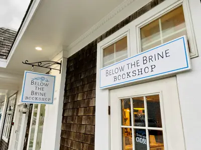Below the Brine Bookshop in Harwich Port, MA